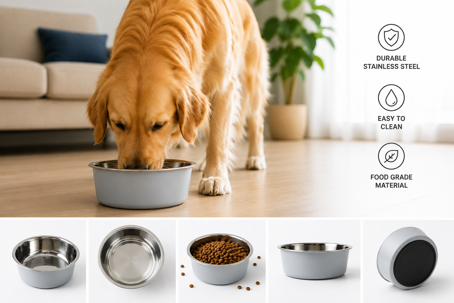 Meravo™ Everyday Stainless Steel Pet Bowl